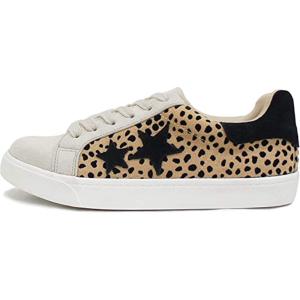 Soda Wander TrendyFashion Lace-up Double Layer Foam Padded Cushion Sock with Stars Low top Fashion Sneakers(Mul Cheet)