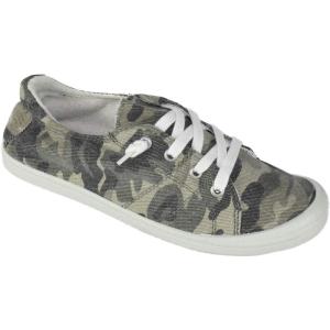 Soda Zig-s Women’s Causal Flat Heel Slip On Lace Up Look Sneaker Shoes (Camouflage, Numeric_6)