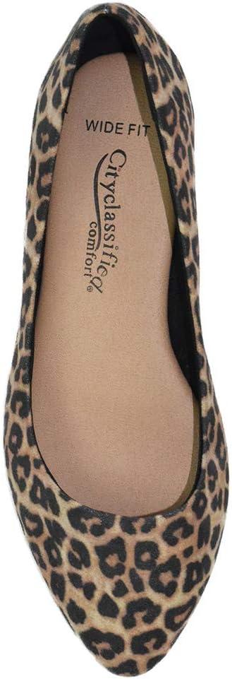 image:imageSoda City Classified Women Casual Flat Office Shoes Wide Width Fit Pointy Toe WHoldCheetah
