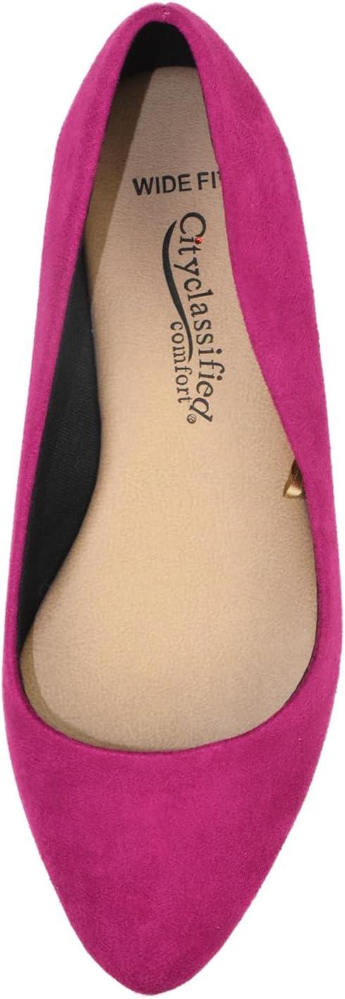 image:imageSoda City Classified Women Casual Flat Office Shoes Wide Width Fit Pointy Toe WHoldMagenta