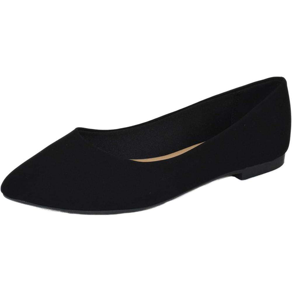 image:imageSoda City Classified Women Casual Flat Office Shoes Wide Width Fit Pointy Toe WHoldBlack Nb