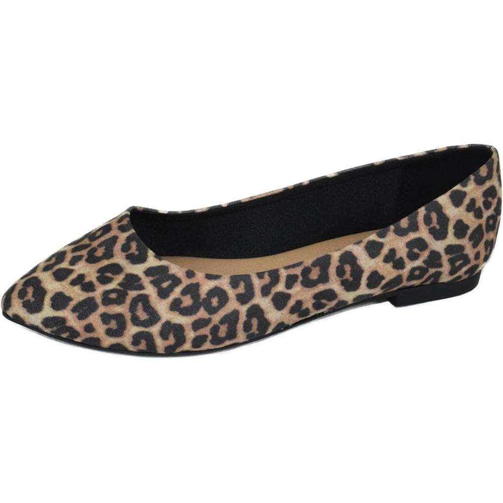 image:imageSoda City Classified Women Casual Flat Office Shoes Wide Width Fit Pointy Toe WHoldCheetah